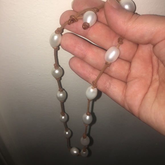 Freshwater pearl beaded necklace 16 inch seaside Pre-owned good condition - Picture 3 of 3